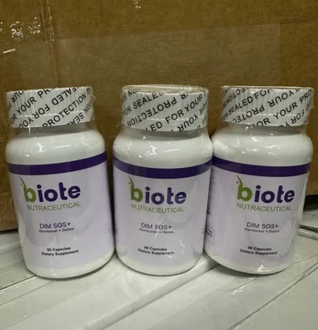 3 PACK Biote Nutraceuticals DIM SGS + Hormone + Detox 60 Capsules Pills