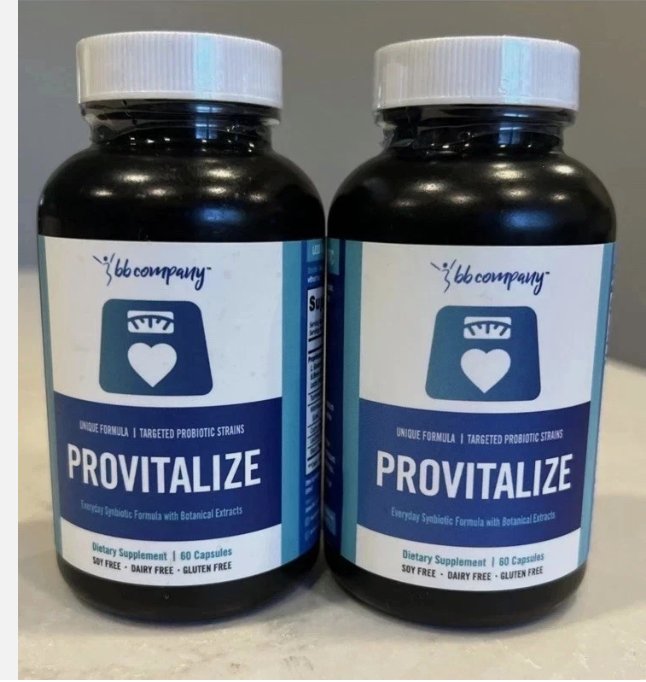 2PC Better Body Co Provitalize Natural Probiotic - 60 Caps. FREE SHIP