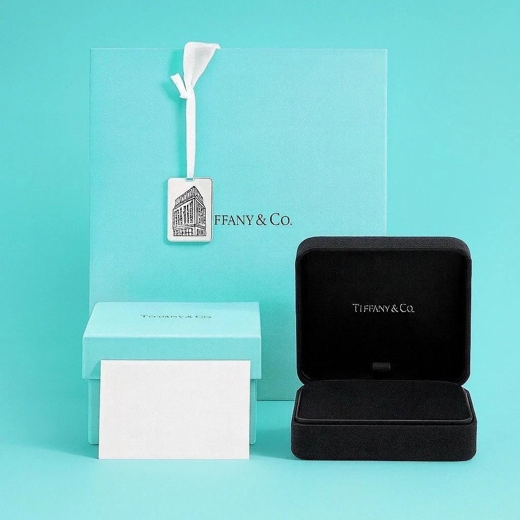 Tiffany & Co. Black Jewelry Box Set, 5-Piece Empty Jewelry Packaging Set
